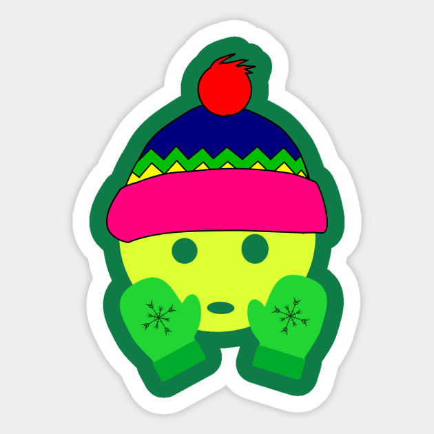 Cute Pickleball Christmas Sticker by Little Duck Designs